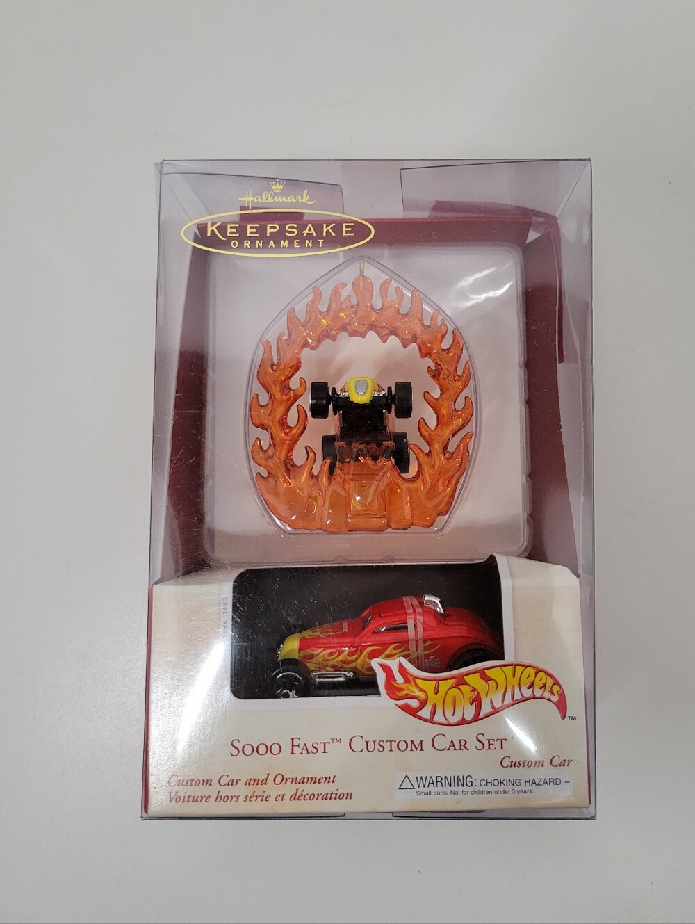 Vtg Hallmark Keepsake Ornament Hot Wheels Sooo Fast Custom Car Set 2001 NOB